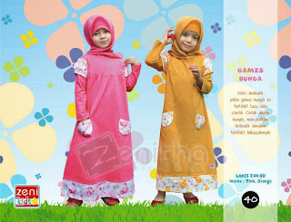 Gamis Bunga Zenitha Kids ZNK-40