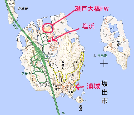 Inukugi Blog 離島ミニ散策 瀬戸大橋の足元にある島 与島探検 前編