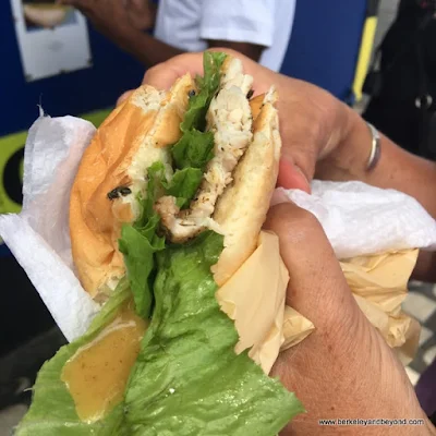 cutter/sandwich at Cuz Fish Shack near Hilton Barbados Resort in Barbados