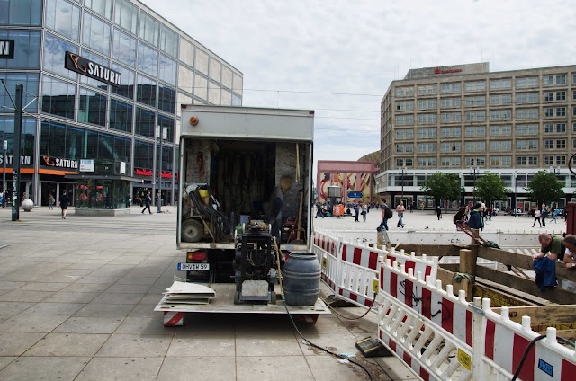 Baustelle Tiefbauarbeiten, Alexanderplatz, 10178 Berlin, 02.06.2015