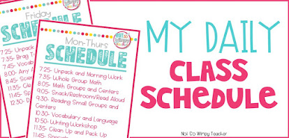 My Daily Classroom Schedule - Not So Wimpy Teacher