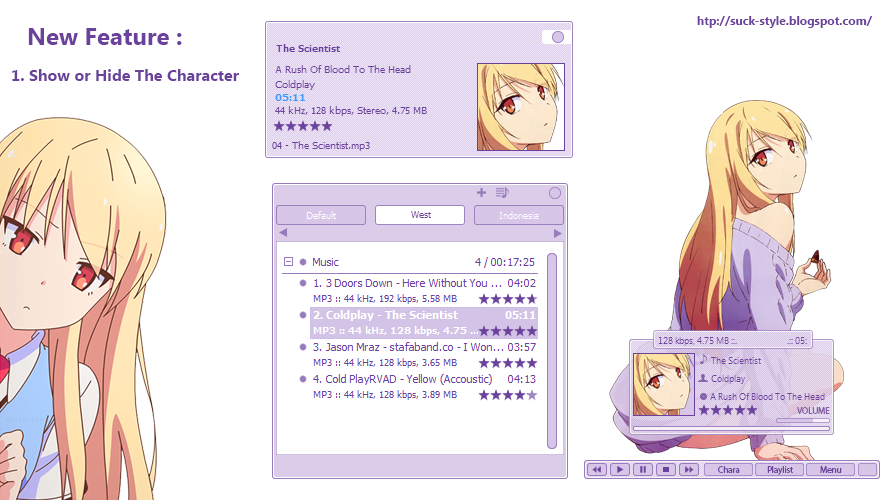 AIMP Skin Shiina Mashiro - 椎名 ましろ( Sakurasou no Pet no Kanojo ) By Bashkara