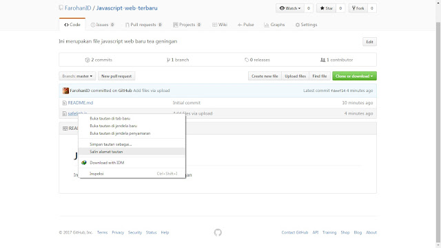 Cara Upload Javascript Gratis melalui Github.com