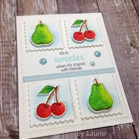 Sunny Studio Stamps: Fresh & Fruity Card with no line coloring by Laurie C.