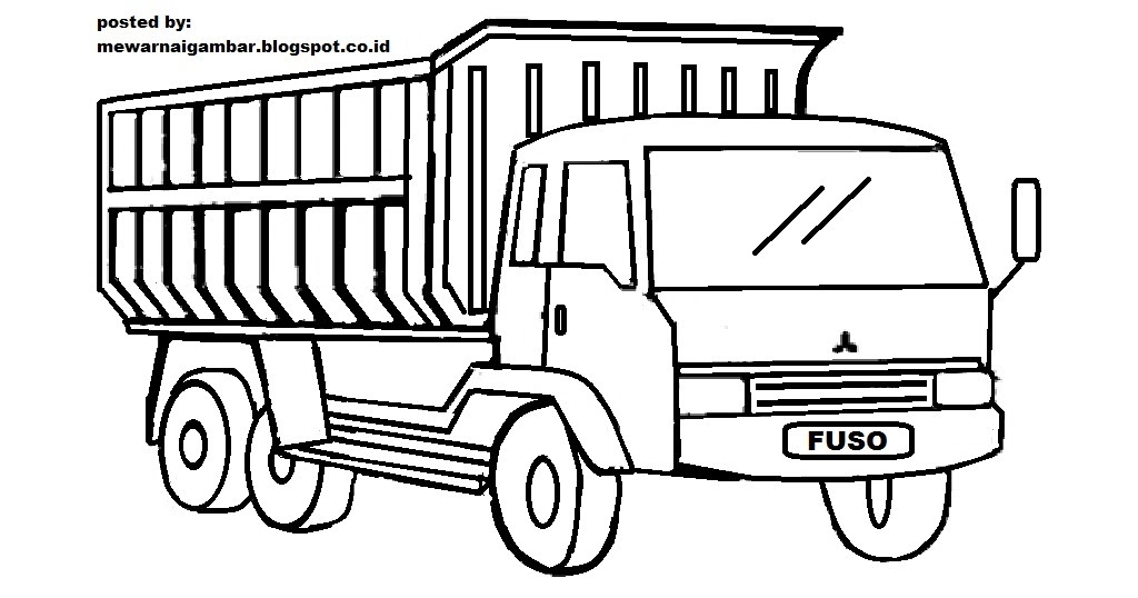 Mewarnai Gambar Mewarnai Gambar Sketsa Transportasi Mobil  