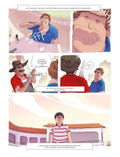 Ilustración del cómic Escobar: una educación criminal, publicado por Norma Editorial.