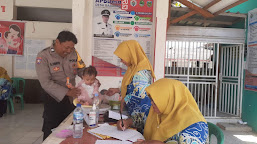 Bhabinkamtibmas Polsek Sindang Dampingi Program Pos Yandu di Desa Babadan