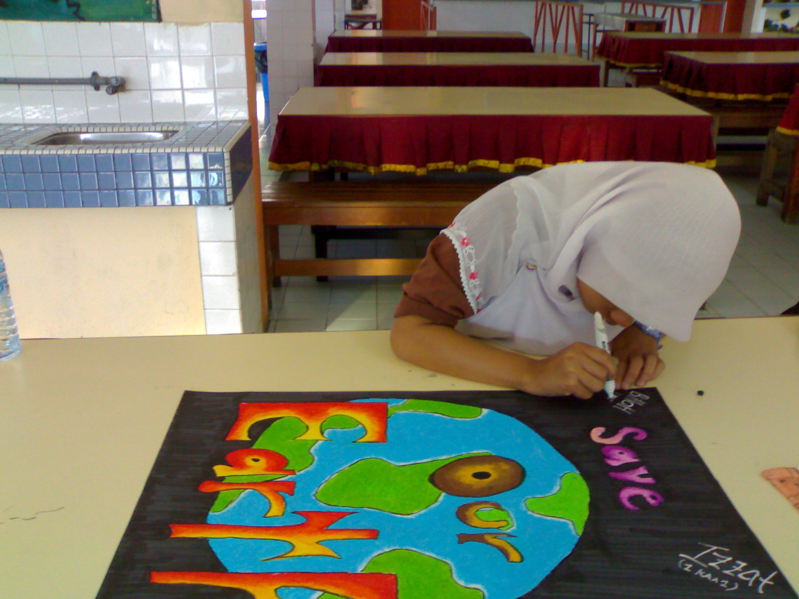 MELUKIS POSTER  Sekolah Lestari Anugerah Alam  Sekitar 