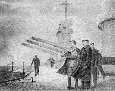 К. Е. Ворошилов и С. М. Киров на маневрах Балтийского флота. (С картины  художника В. А. Николаева.)
