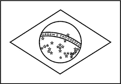 desenho para colorir bandeira brasil