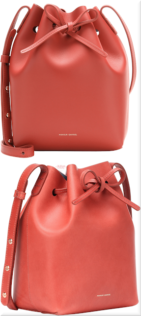 ♦Mansur Gavriel pink mini leather bucket bag #bags #pantone #pink #brilliantluxury