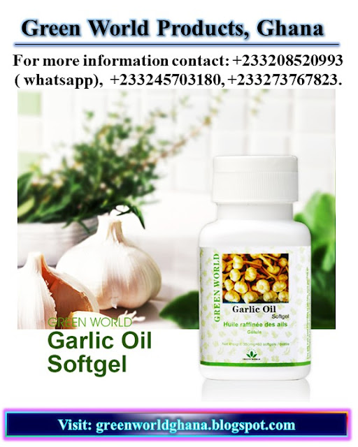 Green World Garlic Softgel Capsules, Ingredients, Uses, Dosages, Accra, Kumasi, Ghana