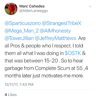 Marc Cohodes Tweet, December 11, 2017