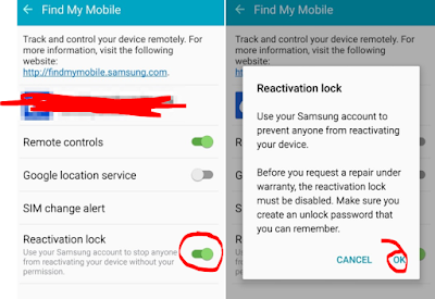 Langkah menonaktifkan Reactivation Lock