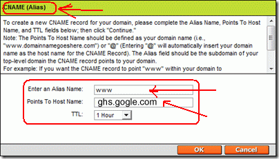 blogger custom domain with godaddy cname