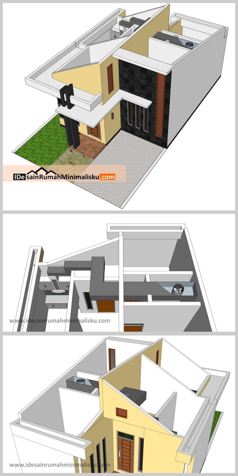 Desain Rumah Minimalis Type 45 Diatas Lahan 84 M2