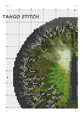 Cat's eye cross stitch pattern - Tango Stitch