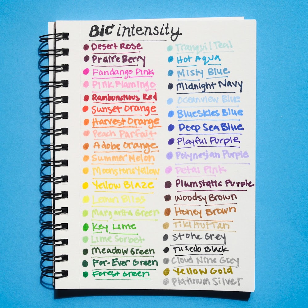 Bic Intensity Permanent Markers Ultra Fine Point Assorted Colors