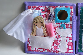 Handmade quiet book Dollhouse, busy book for girl, bathroom, Развивающая книжка Кукольный домик, ванна