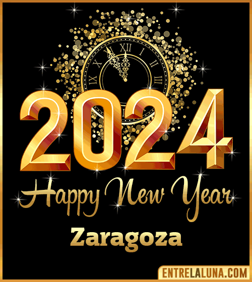 Happy New Year 2024 wishes gif Zaragoza