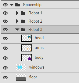 مجلدات الطبقات Folders of layers