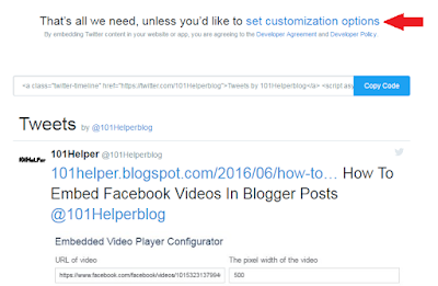 how to embed twitter widget in blogger
