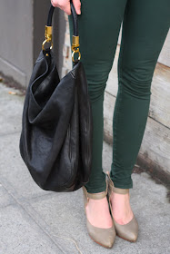 green pants Seattle Street Style ankle strap