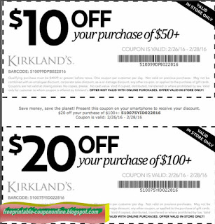 Free Printable Kirklands Coupons