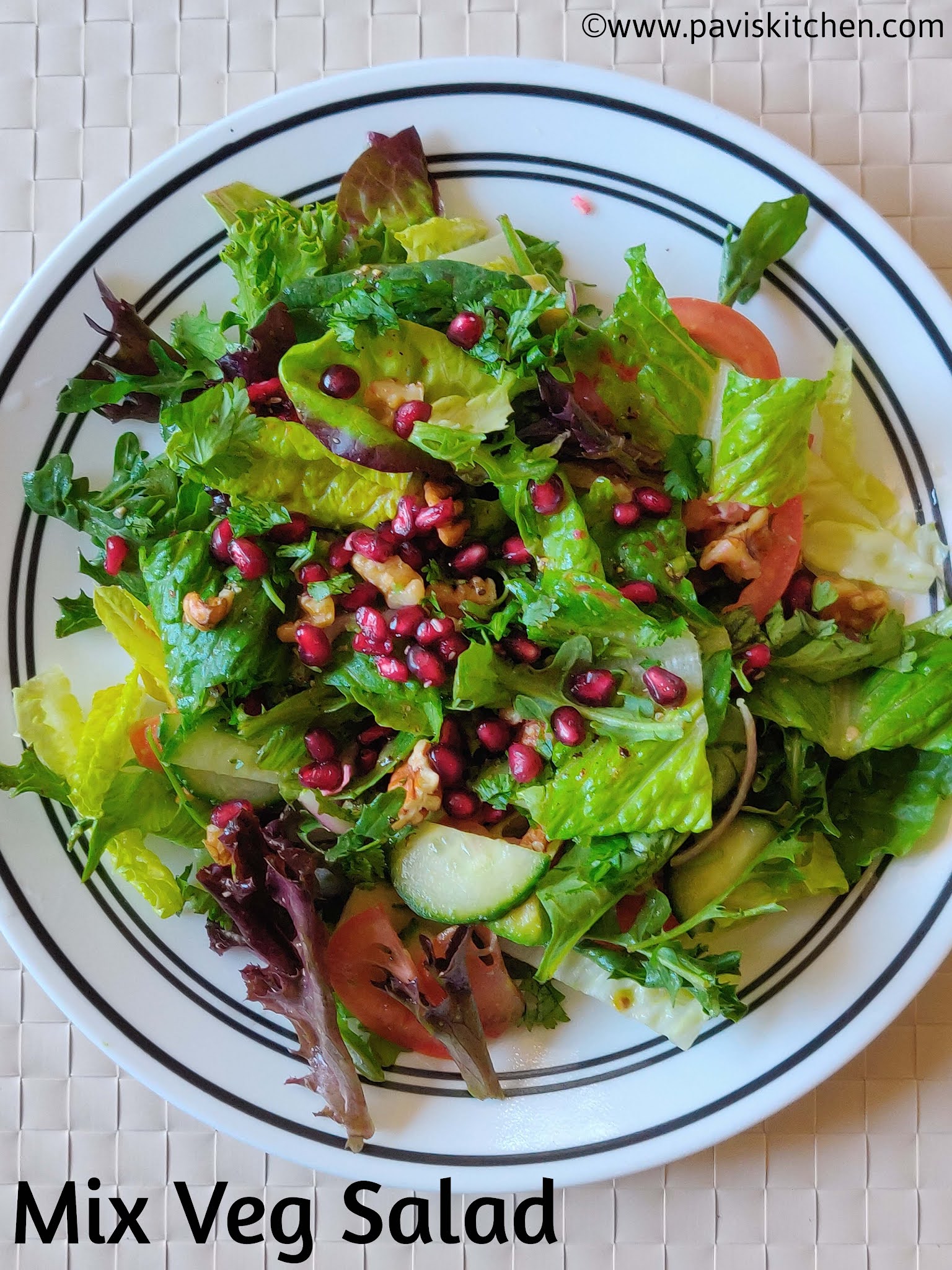 Mixed vegetable salad recipe | Indian chopped salad | Green salad recipe