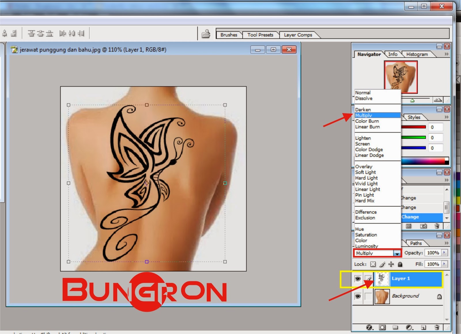 Cara Membuat Tato Permanen Di Punggung Dengan Photoshop Bungron