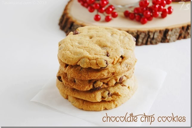 Eggless chocolate chip cookies