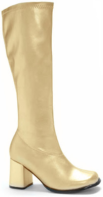 Golden Gogo Boots for Halloween