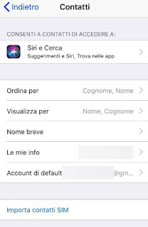 Contatti iPhone