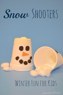 Snow shooters- easy to make toy for kids