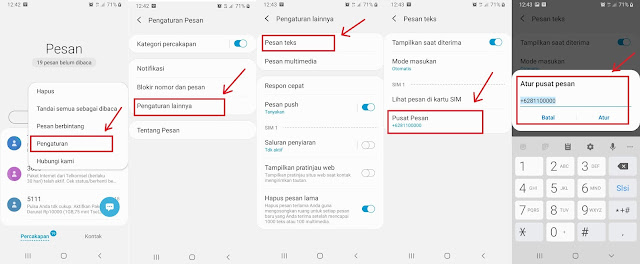 Nomor Pusat Pesan Semua Operator Beserta Cara Setting