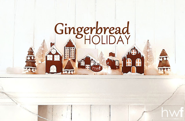 painting,holiday,Christmas,Christmas Decor,re-purposed,up-cycling,makeover,DIY,diy decorating,thrifted,art class,gingerbread theme,gingerbread decor,gingerbread Christmas,gingerbread home decor,Christmas home decor,gingerbread holiday decor,gingerbread crafts,gingerbread house,gingerbread village,ceramic village makeover.