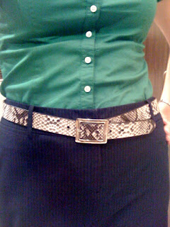 snakeskin belt @ Brittany's Cleverly Titled Blog