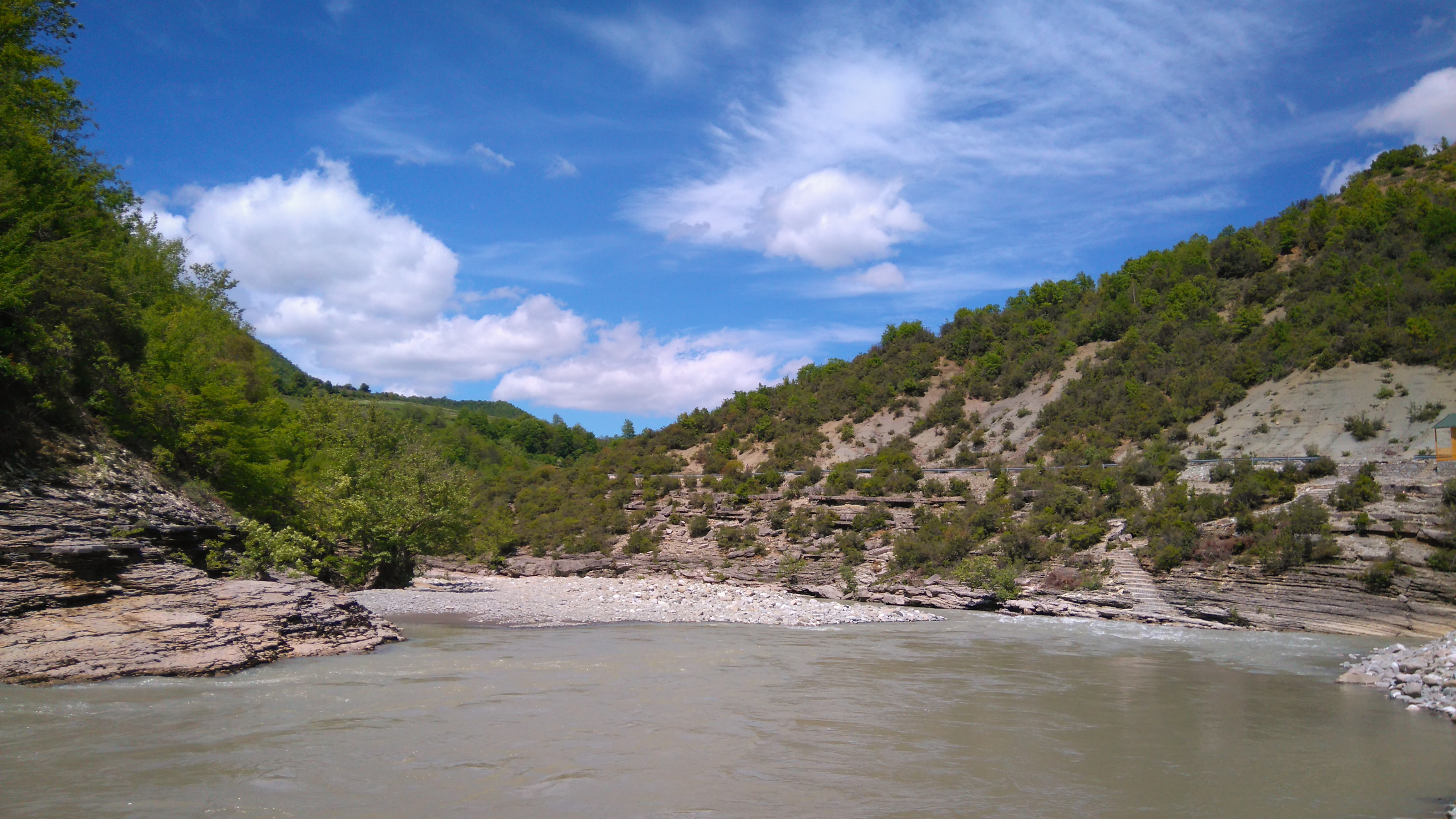 The starting point of Osumi Rafting/Kayaking, Albania