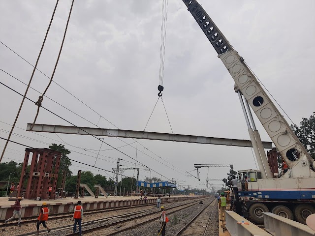 कटका स्टेशन पर RVNL द्वारा फुट ओवर ब्रिज के निर्माण के अंतर्गत 29 मीटर के तीन गर्डरों की सफल लांचिंग का कार्य आज 02, जुलाई 2021 को सम्पन्न हुआ