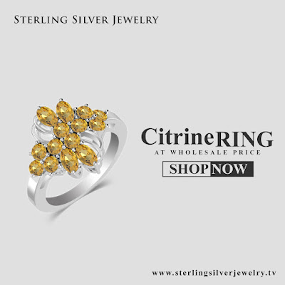 citrine sterling silver ring wholesale