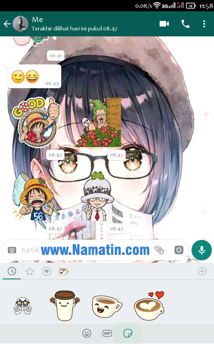 Download Stiker Pack Whatsapp One Piece Keren Namatin