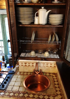 Typical Kitchen in Roman apartment in Rome, Italy