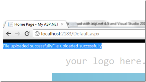 Multiple file upload with ASP.NET 4.5 and HTML5