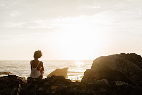 Sunset, beach, women, back, Inner Calm, Wellbeing, Calm, Lifestyle