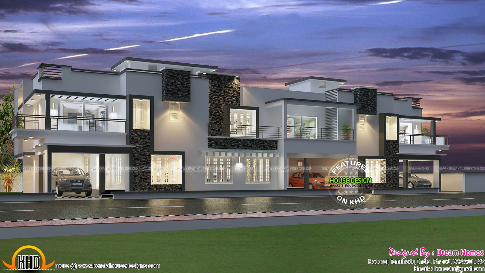  Row  house  design and plans  Kerala home  design and floor 