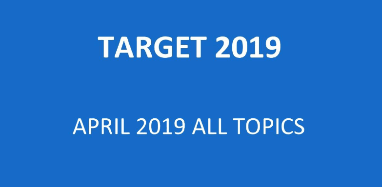 All Topics of April 2019 - Download pdf