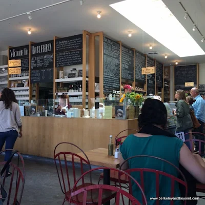 interior of Huckleberry Cafe in Santa Monica, California