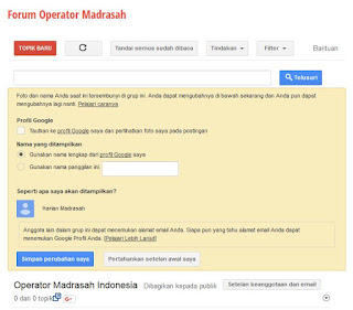 Forum Diskusi Operator Madrasah Online