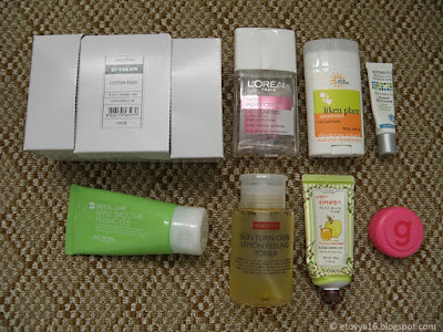 Innisfree, L'oreal, Earth Science, Andalou Naturals, Mizon, Purederm, Enesti, Gatsby