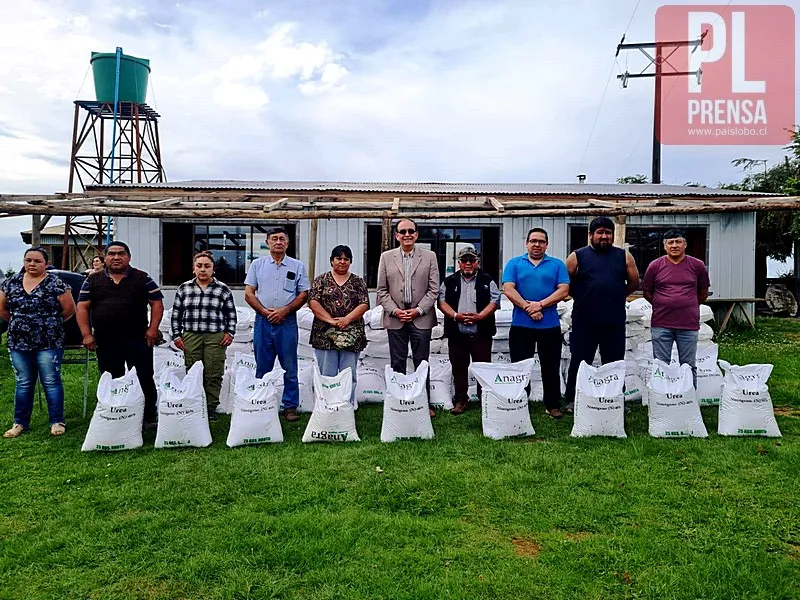 Pequeños agricultores de Osorno recibieron sacos con fertilizantes